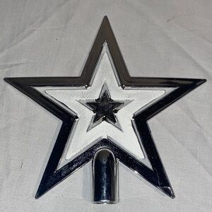 Silver and white Star Tree Topper